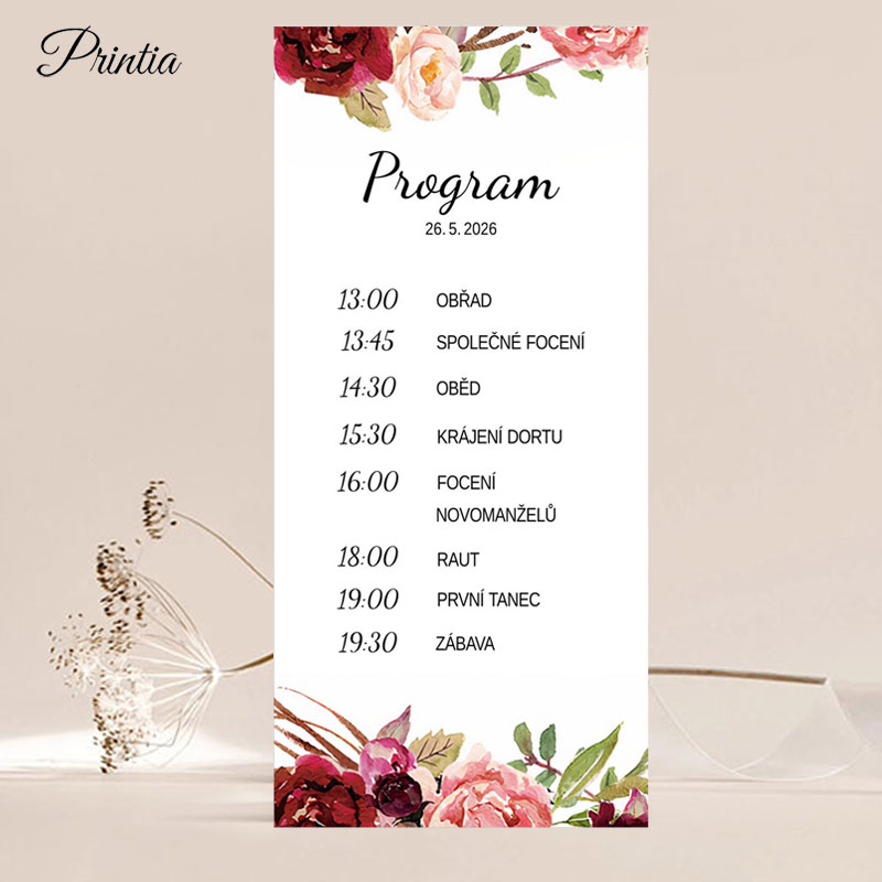 Floral wedding timeline