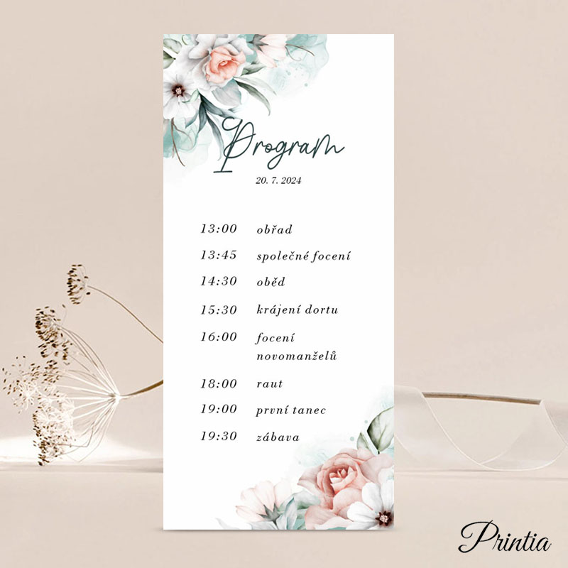 Floral wedding timeline