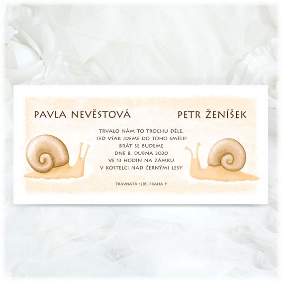 Funny Snails Wedding Invitation 