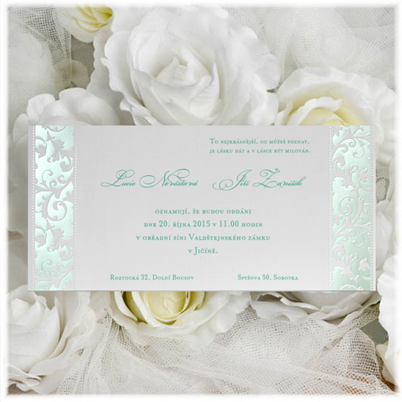 Cheap Modern Design Wedding Invitations Mint