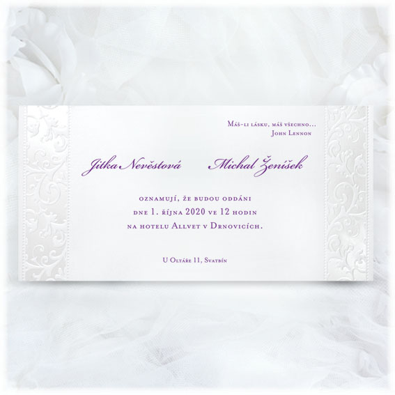 Classic Wedding Invitations Embossed