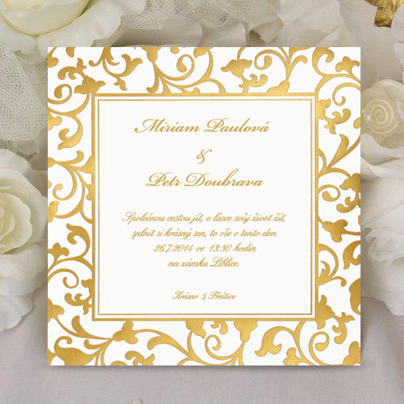 Golden Wedding Invitations