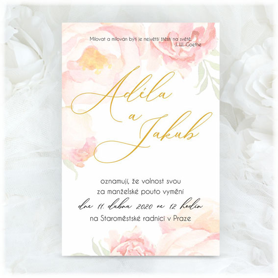 Flower wedding invitation