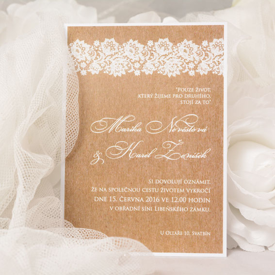 Rustic wedding invitation