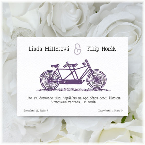 Double Bike Wedding Invitations