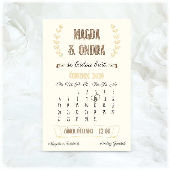 Funny Wedding Invitation as calendar