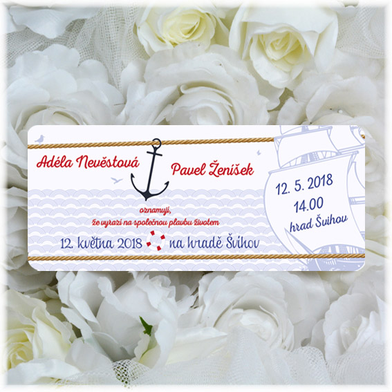 Wedding Invitation as boarding pass