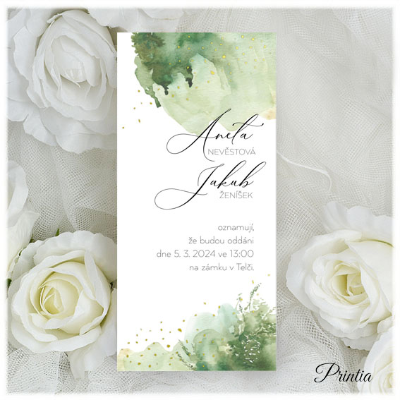 Watercolor wedding invitation