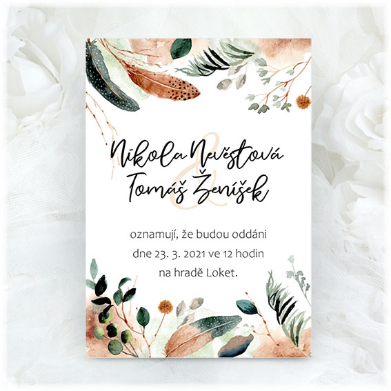 Autumn wedding invitation