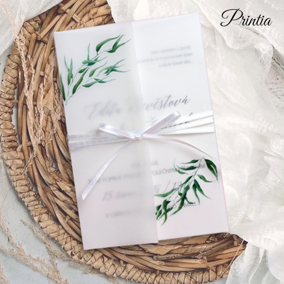 Transparent Pocket Wedding Invitation