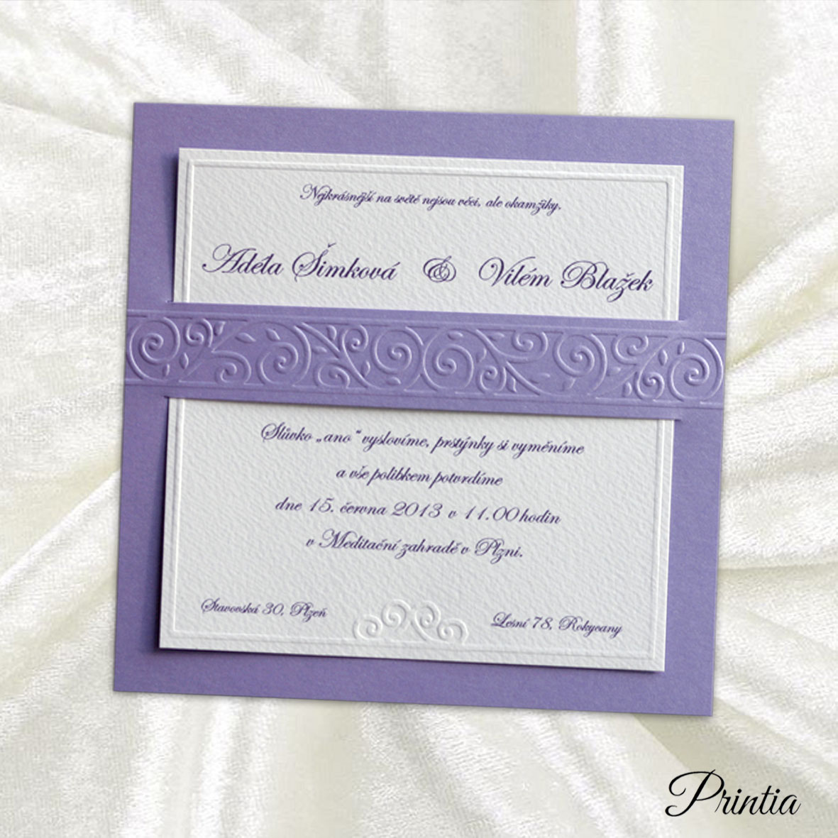 Cheap Purple Wedding Invitations