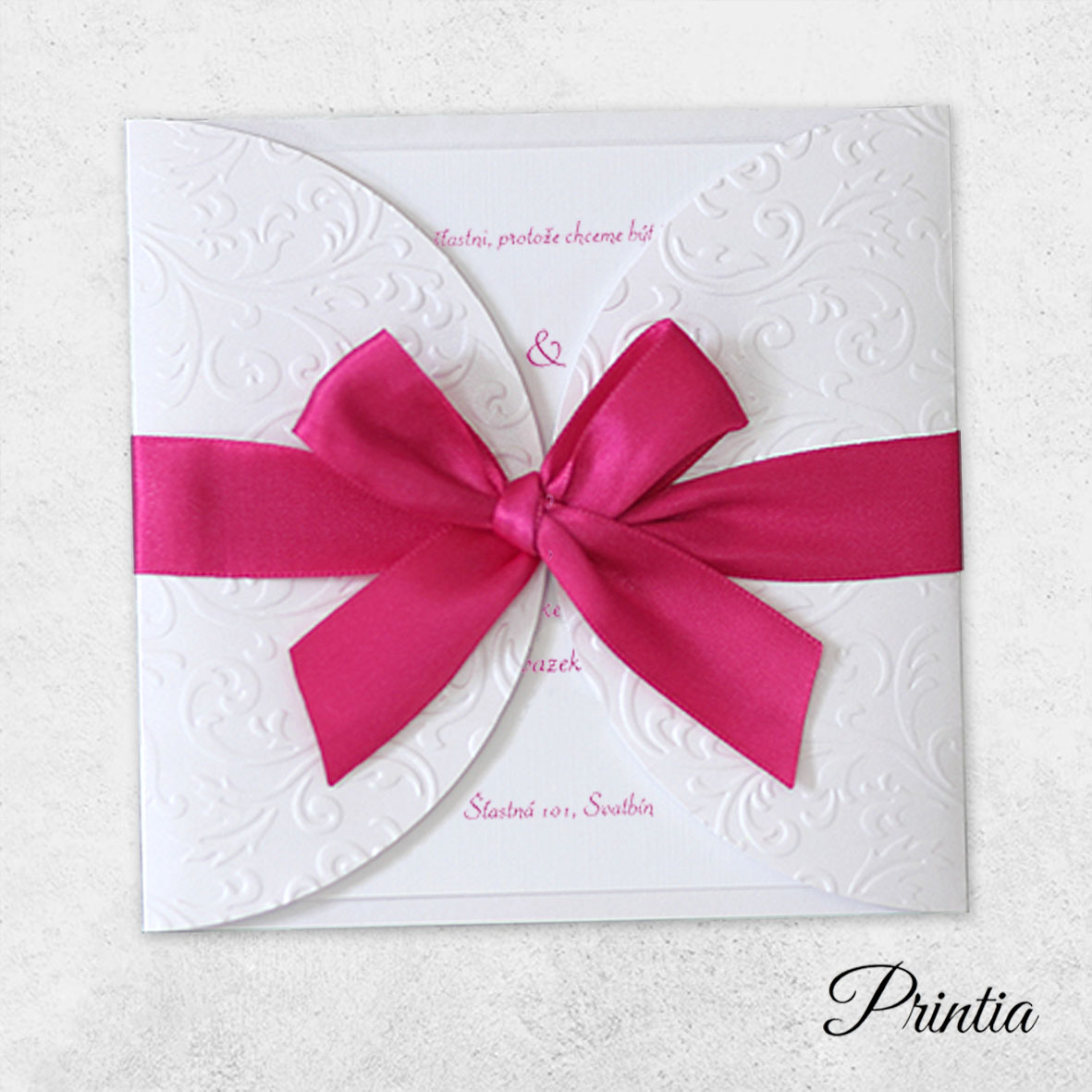 Luxury Wedding Invitations with ribbon