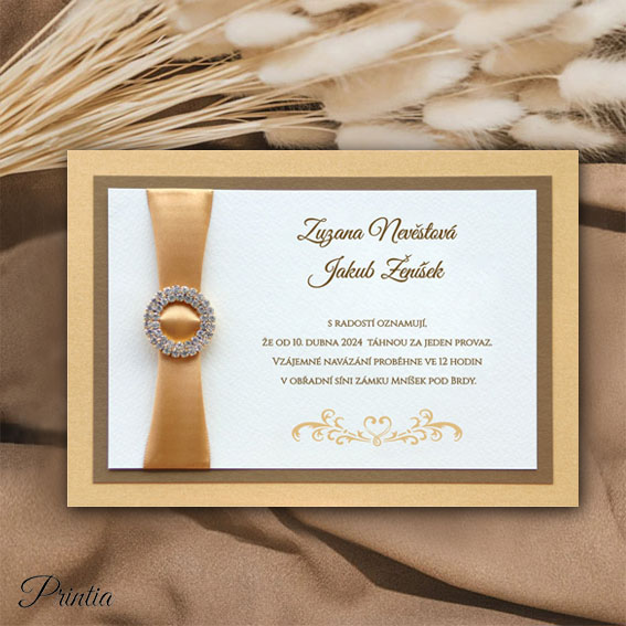 Luxury Wedding Invitations with Buckle