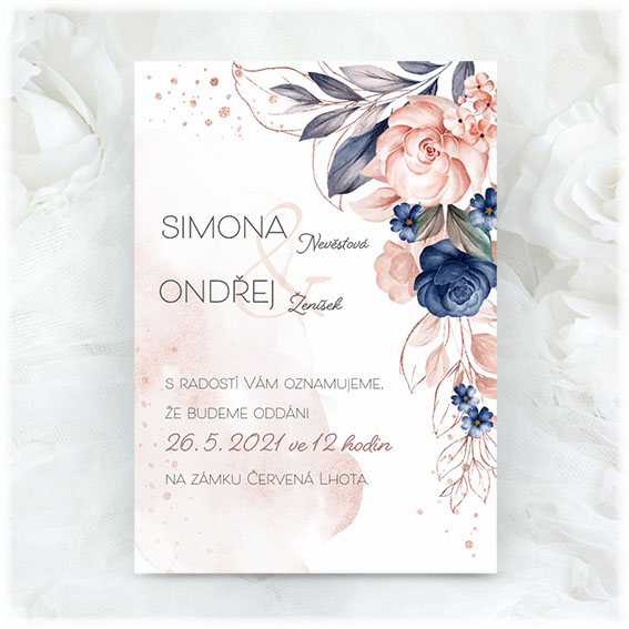 Watercolor wedding invitation