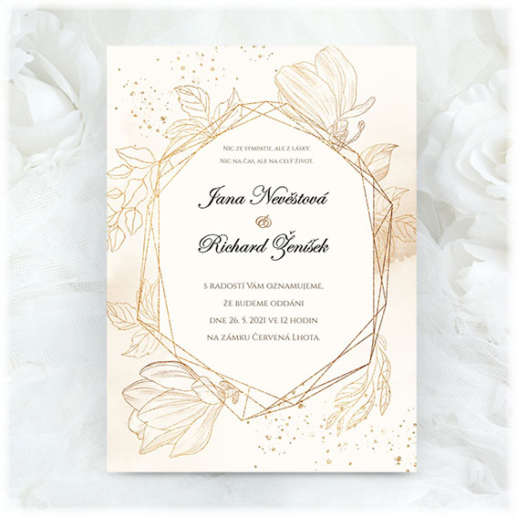 Creamy wedding invitation