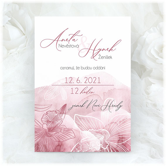 Watercolor wedding invitation