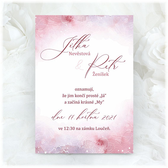 Watercolor wedding invitation