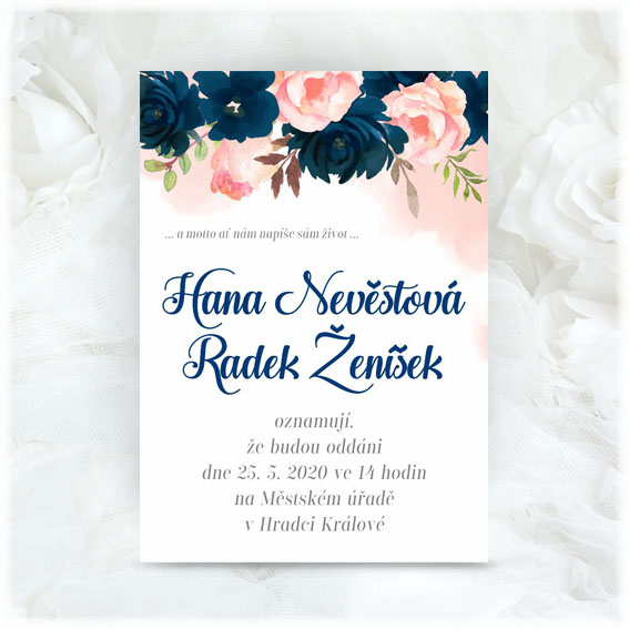 Flower wedding invitation