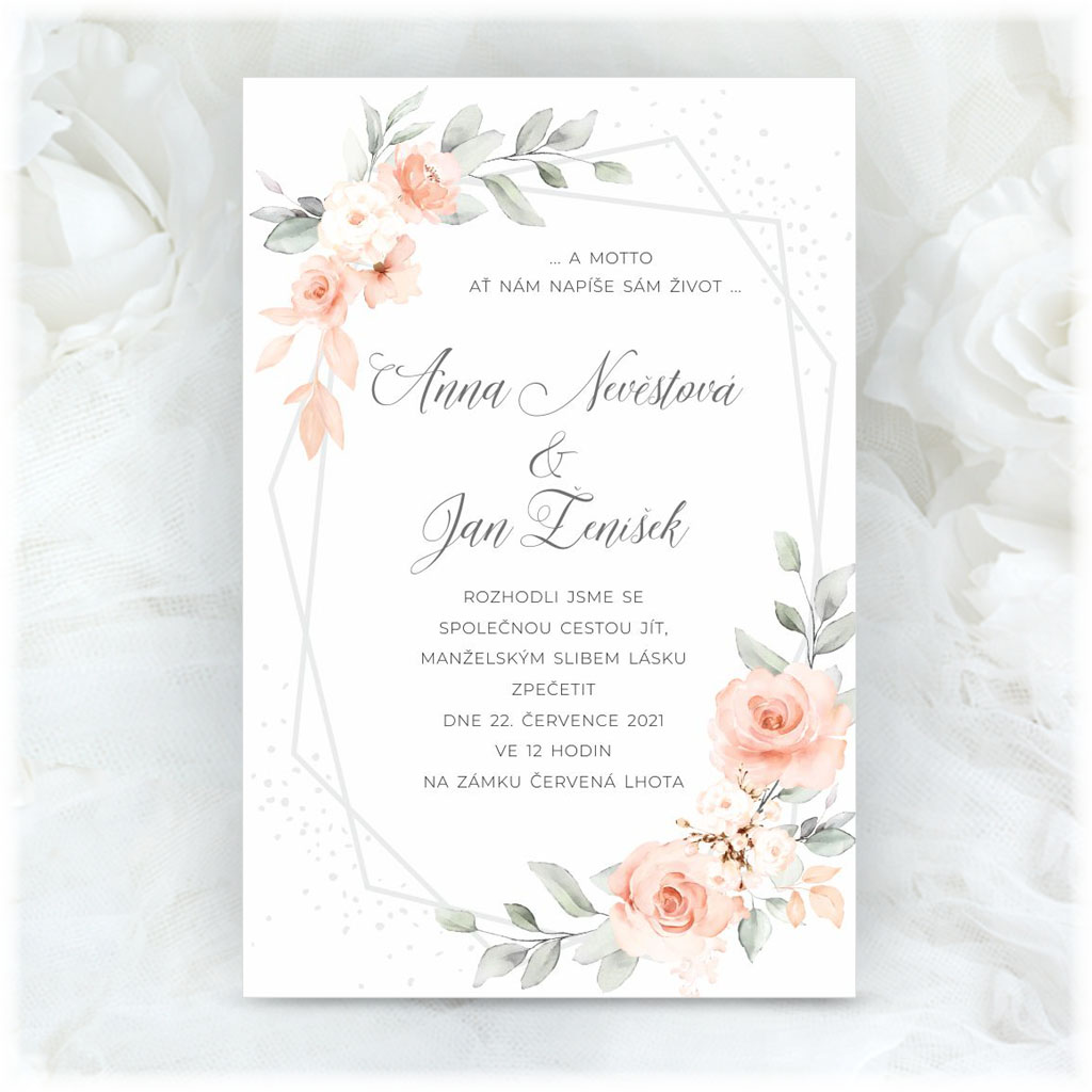 Flower wedding invitation