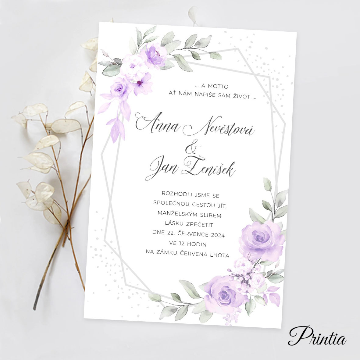 Wattercolor Wedding Invitation 