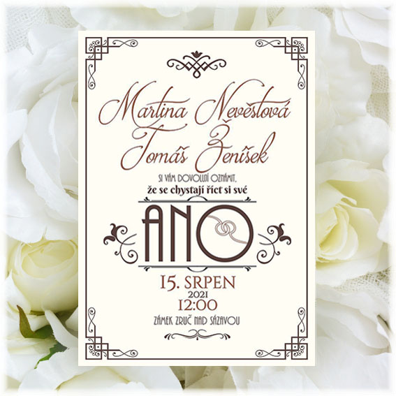 Art Deco Wedding Invitation