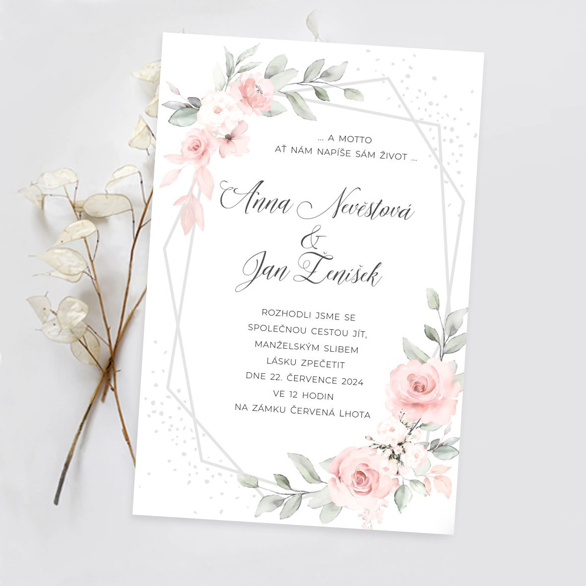 Wattercolor Wedding Invitation 