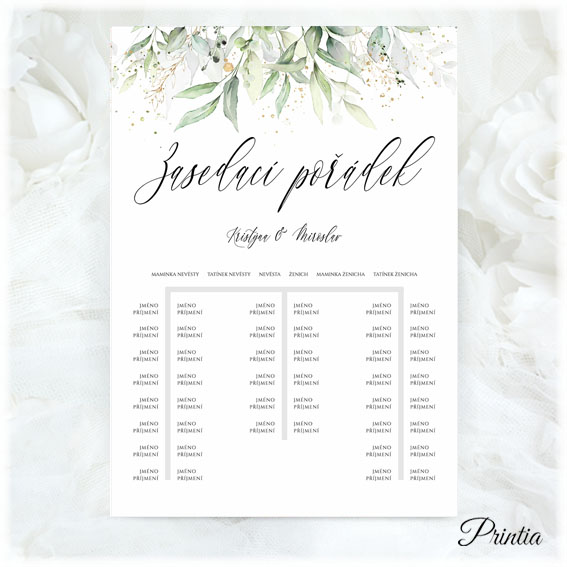 Wedding seating chart