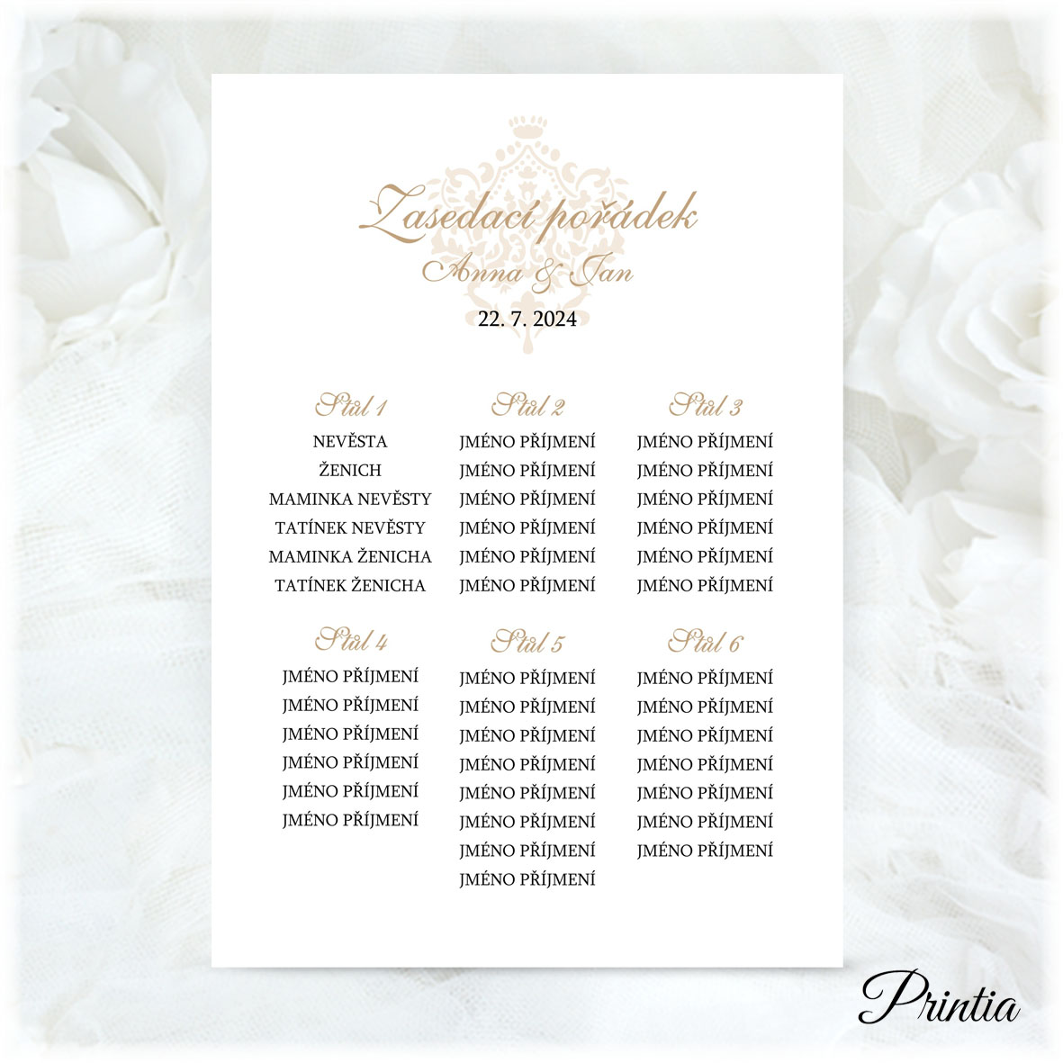 Wedding seating plan