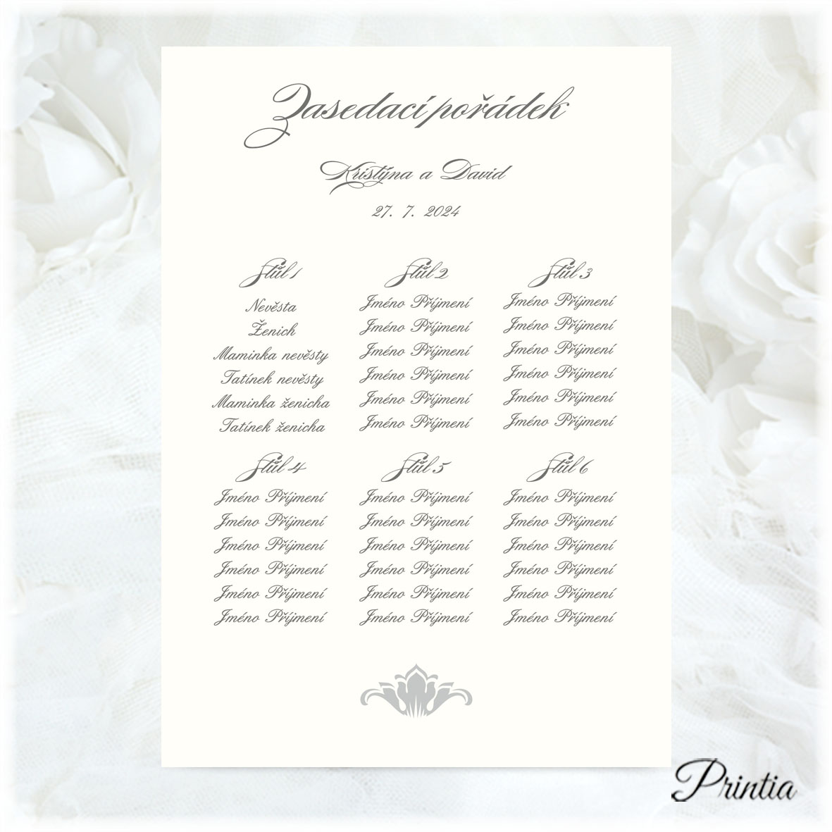 Wedding seating plan