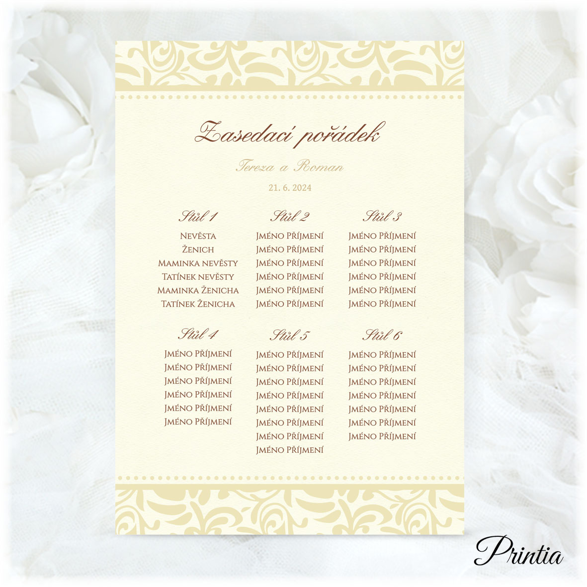 Wedding seating plan