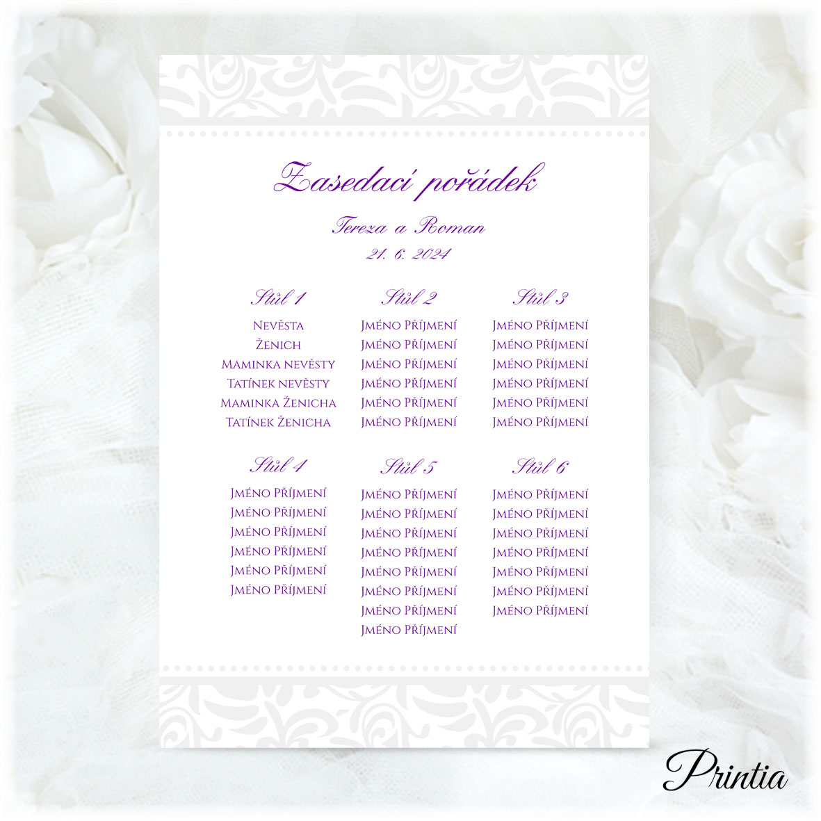 Wedding seating plan