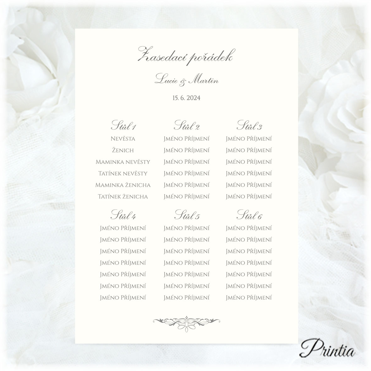 Wedding seating plan