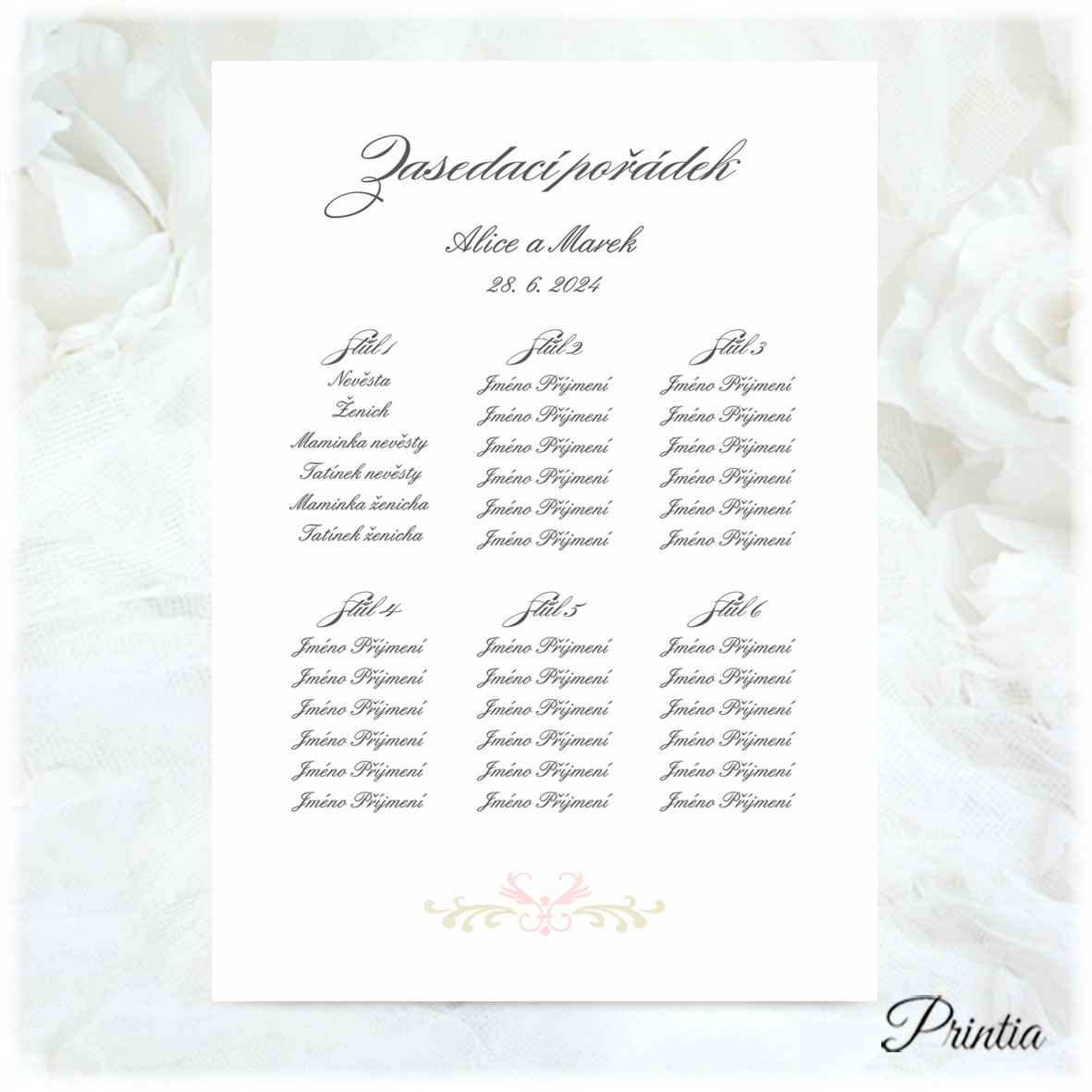 Wedding seating plan