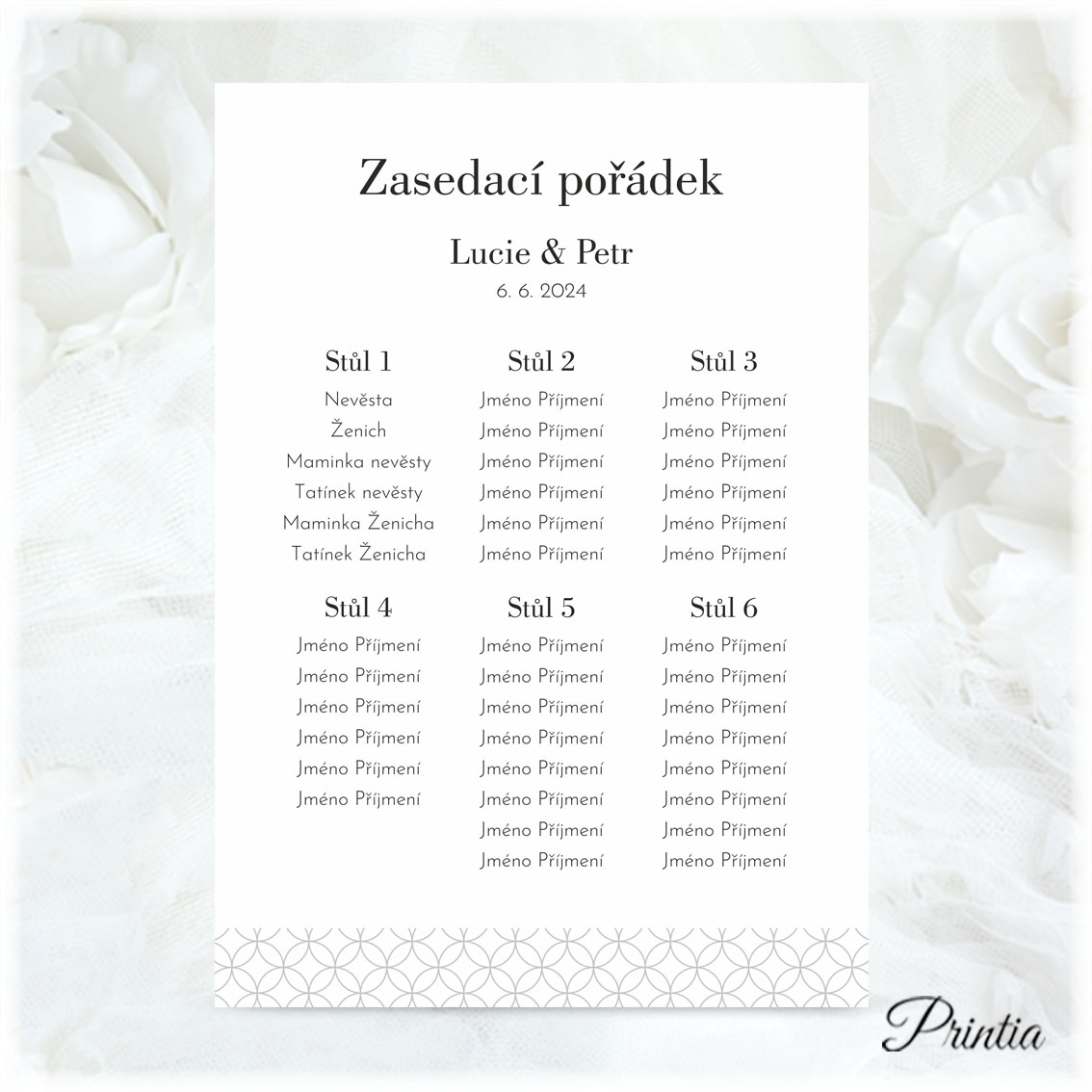 Wedding seating plan