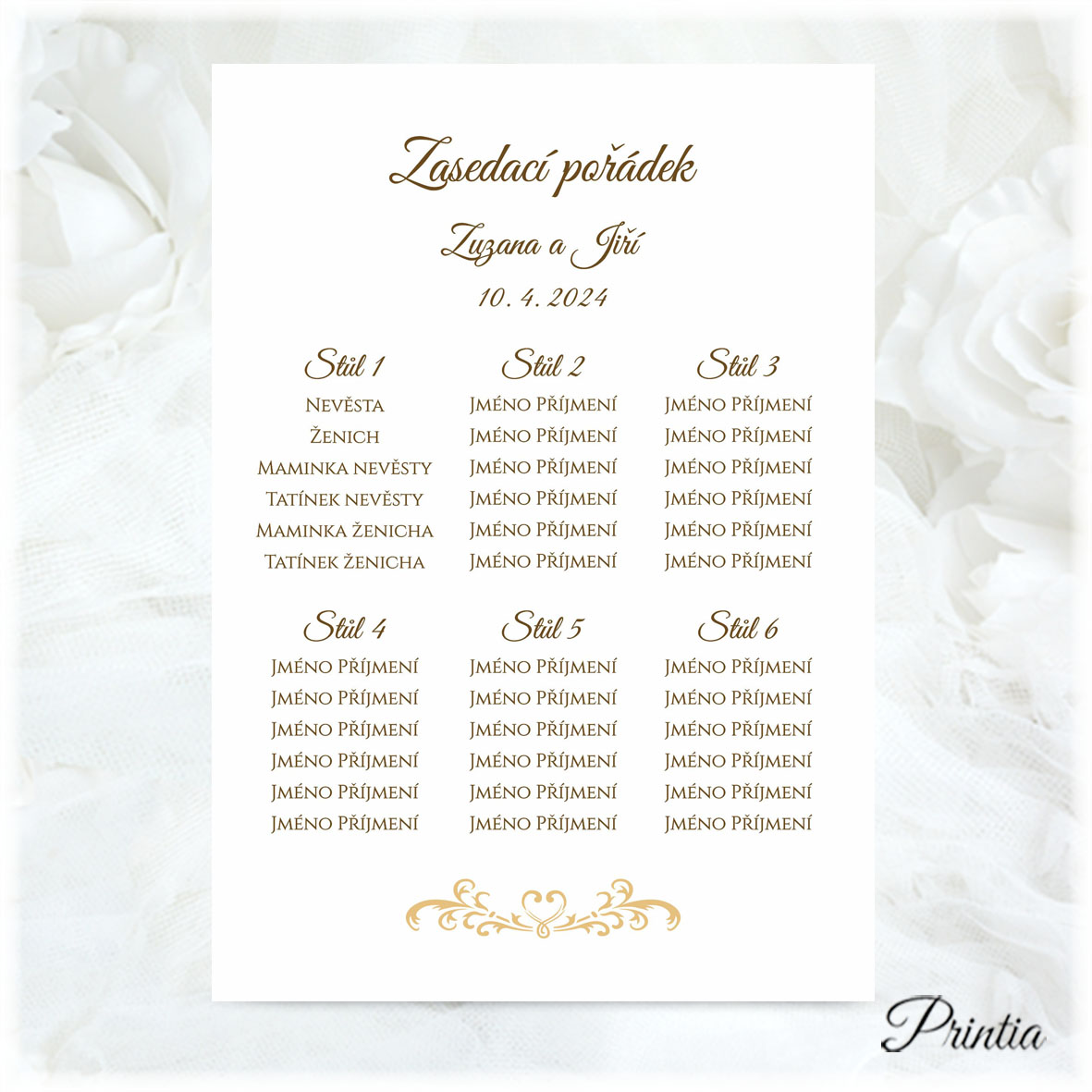 Wedding seating plan