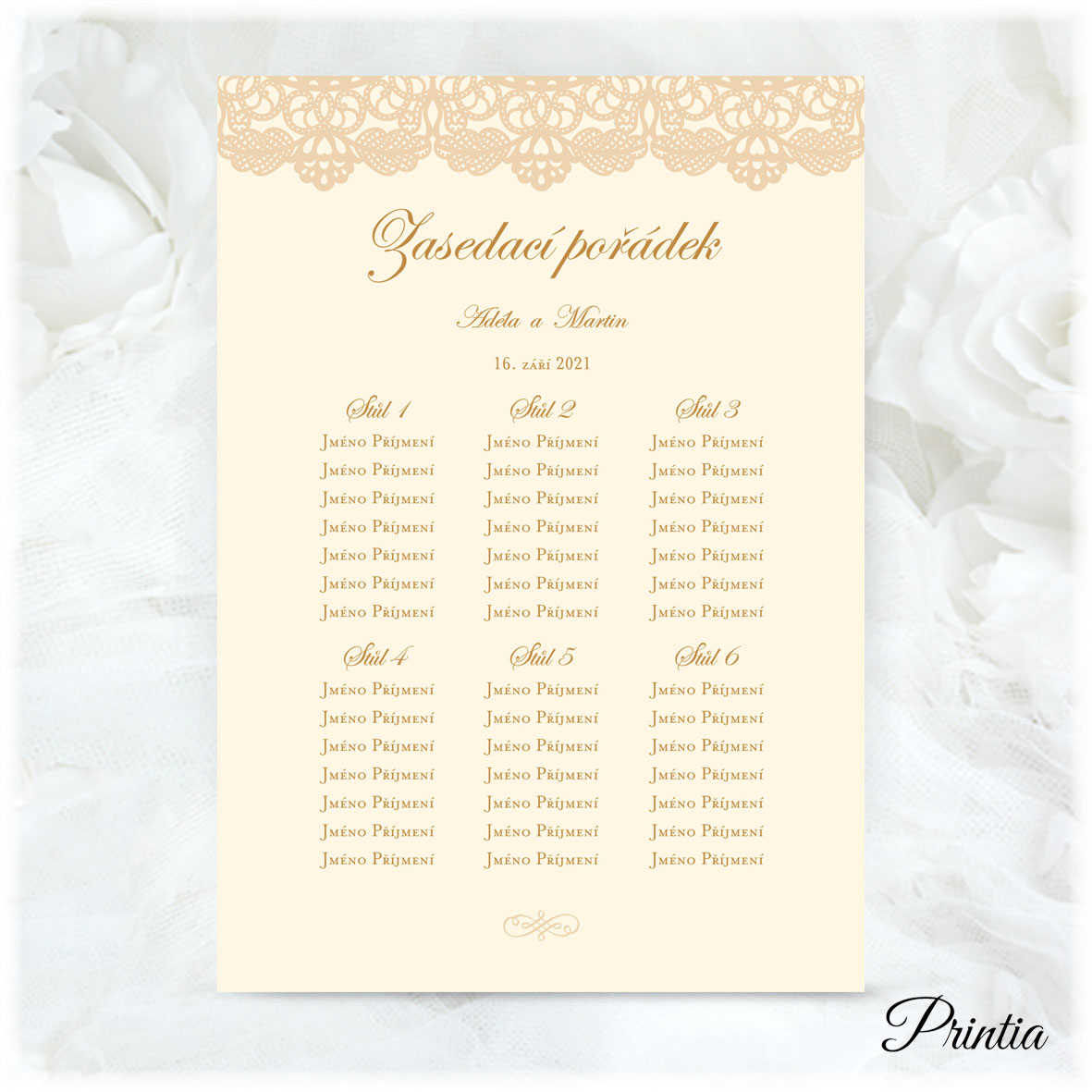 Wedding seating plan