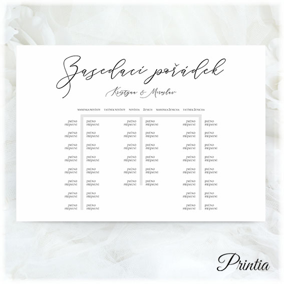 Wedding seating chart