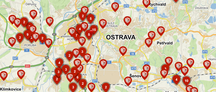 Výdejní místa Ostrava